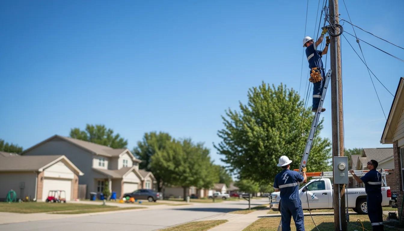Residential electrician providing installation services in King, WI